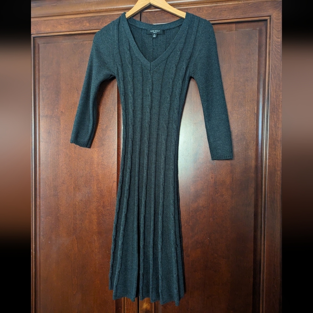 Beautiful Nine West sweater dress - charcoal - small